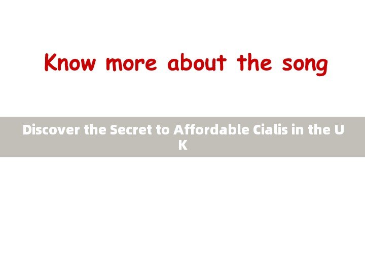 Discover the Secret to Affordable Cialis in the UK - 