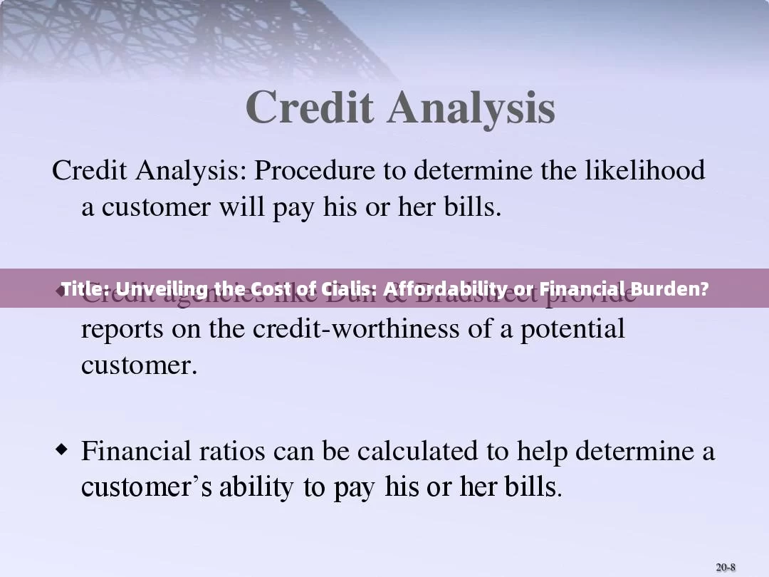 Title: Unveiling the Cost of Cialis: Affordability or Financial Burden?