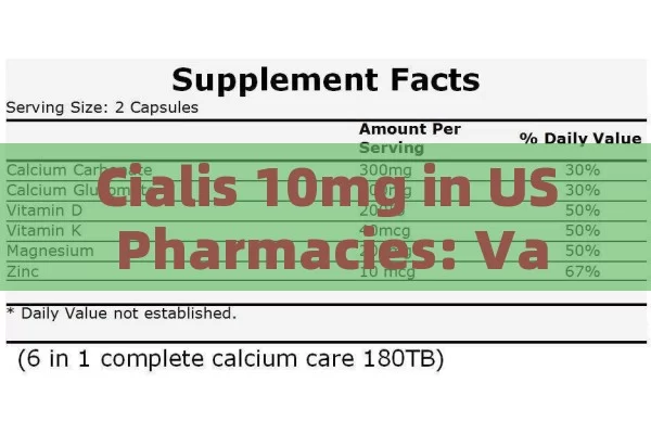 Cialis 10mg in US Pharmacies: Varying Costs from  - 