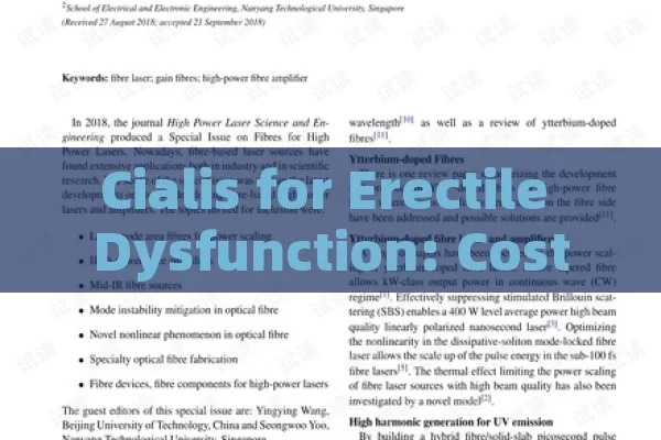 Cialis for Erectile Dysfunction: cost than generic alternatives