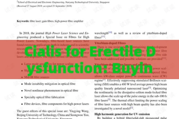 Cialis for Erectile Dysfunction: Buying from Reputable Sources